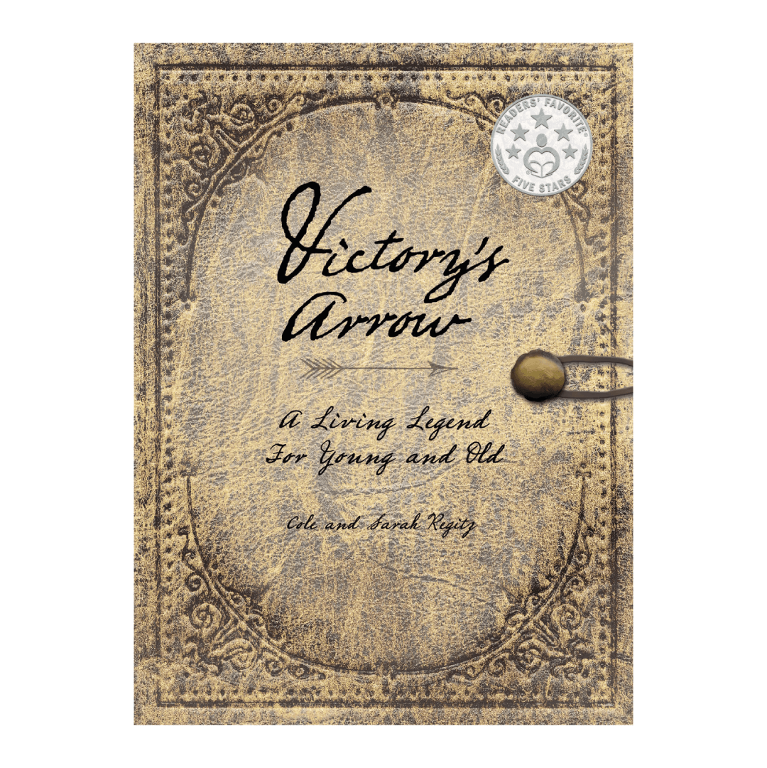Old leather book. Text: Victory