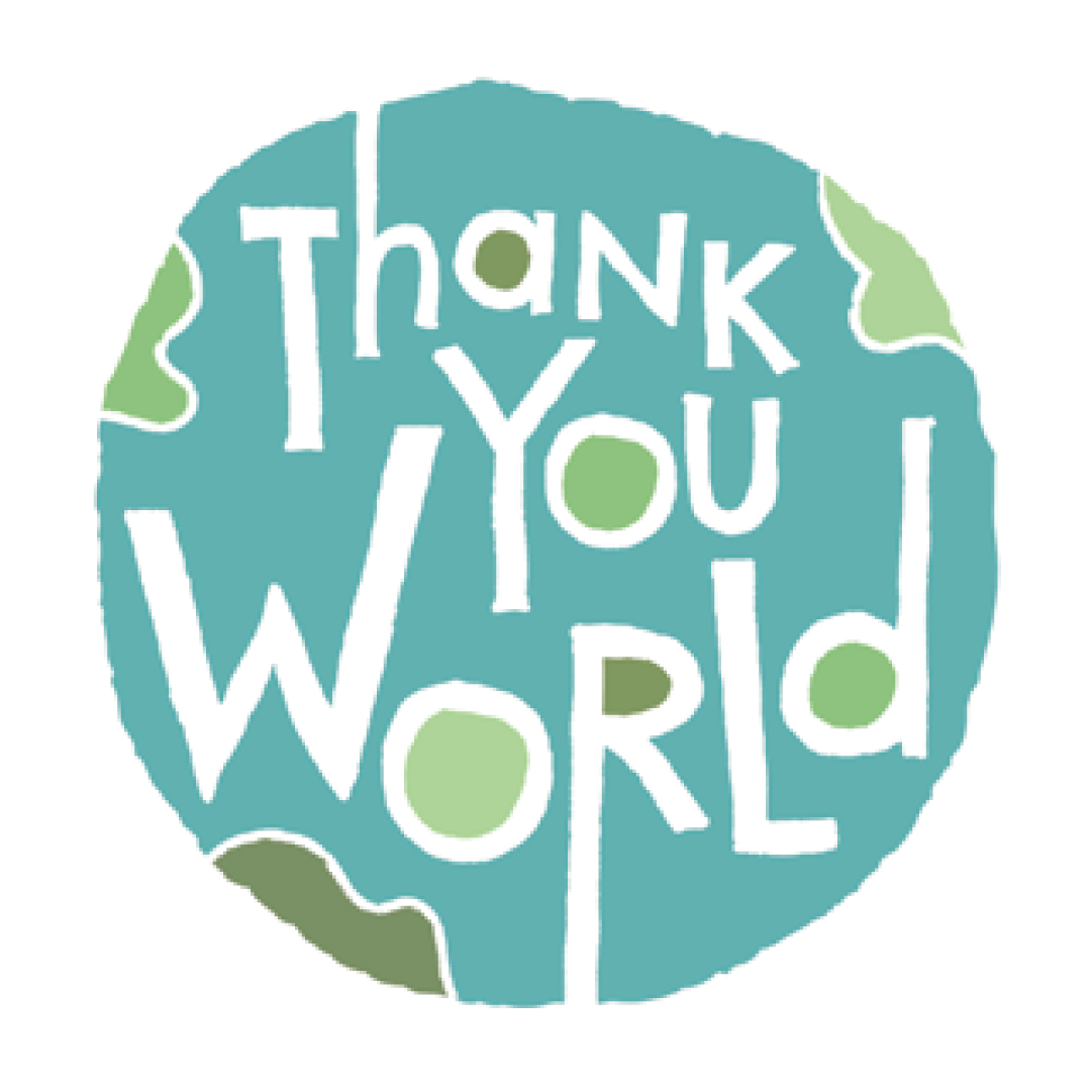 Earth. Text: Thank You World