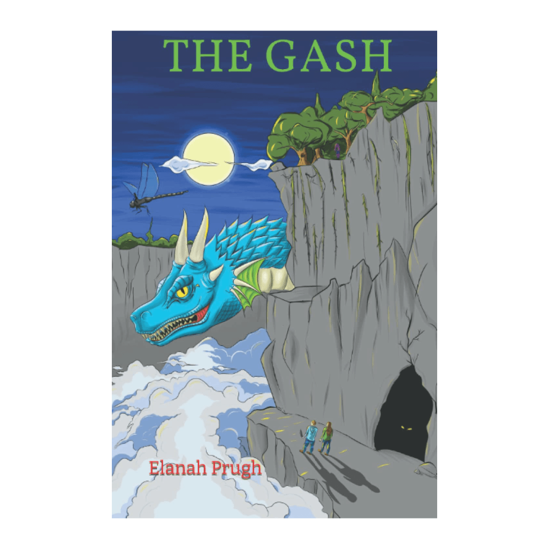 Two teens come across a large sea monster. Text: The Gash