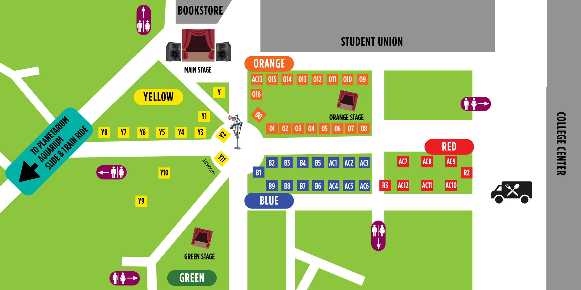 Festival Main Quad Map preview.