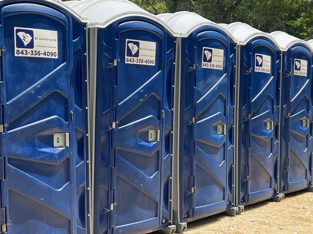 White Portable Toilets