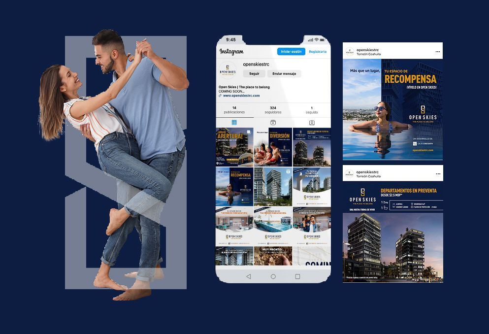 Portafolio de agencia de publicidad para industria Bienes Raíces.