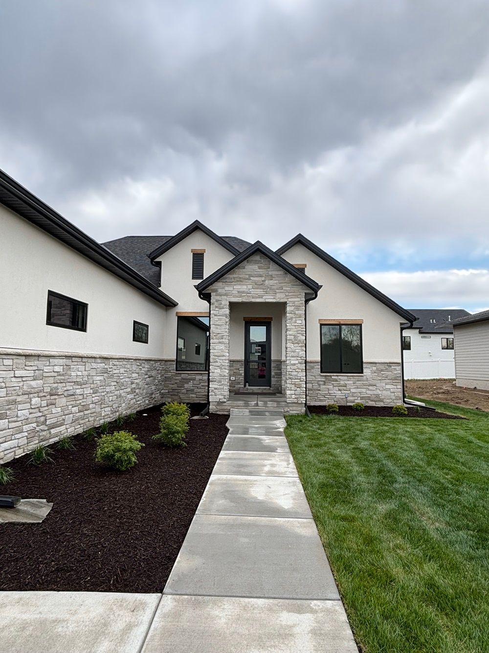 Front Exterior Of A Modern House.