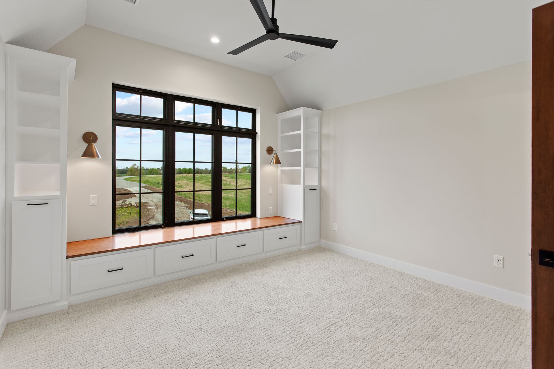 Modern Room With Built-In Window Seat.