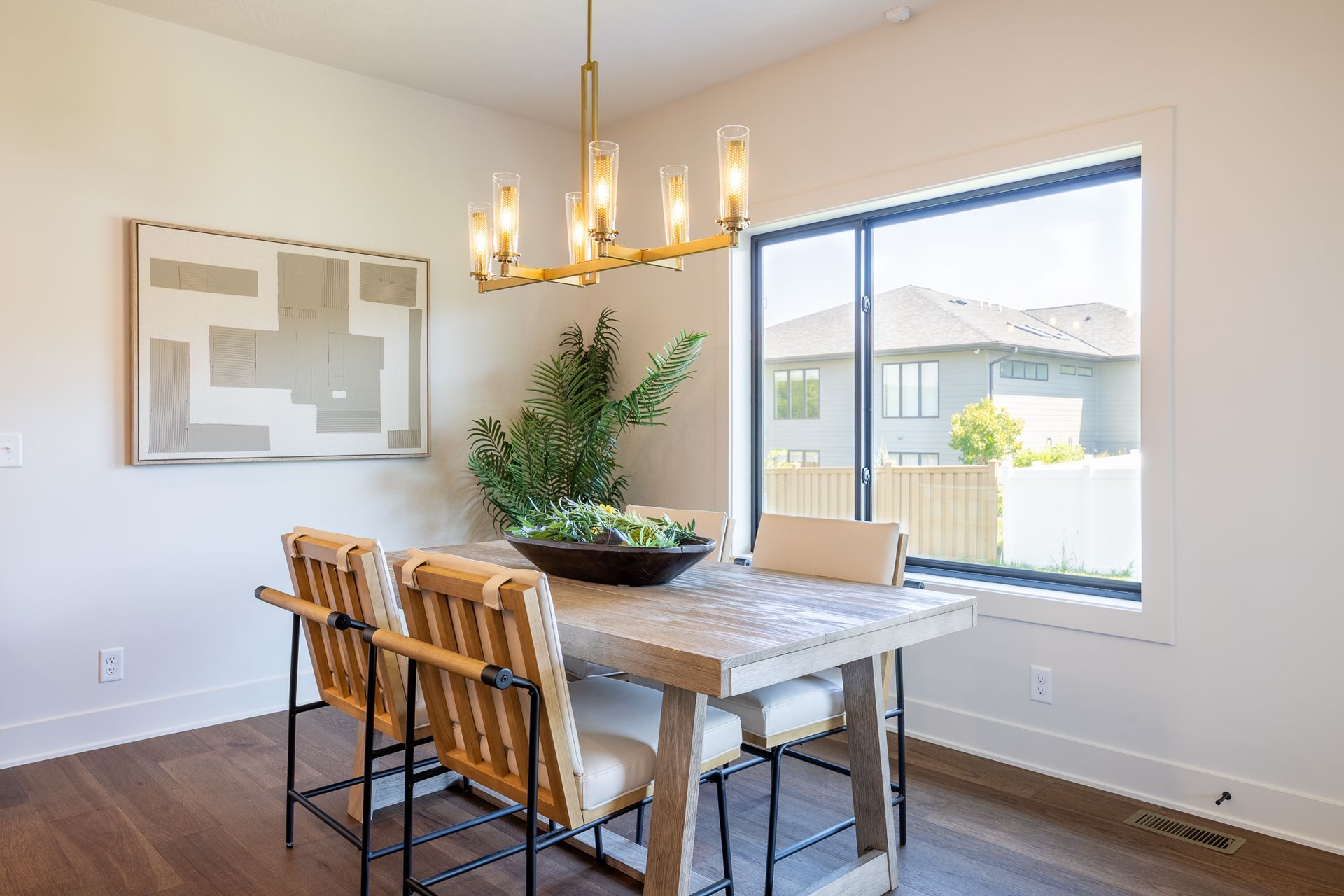 Dining Room With Wooden Table
