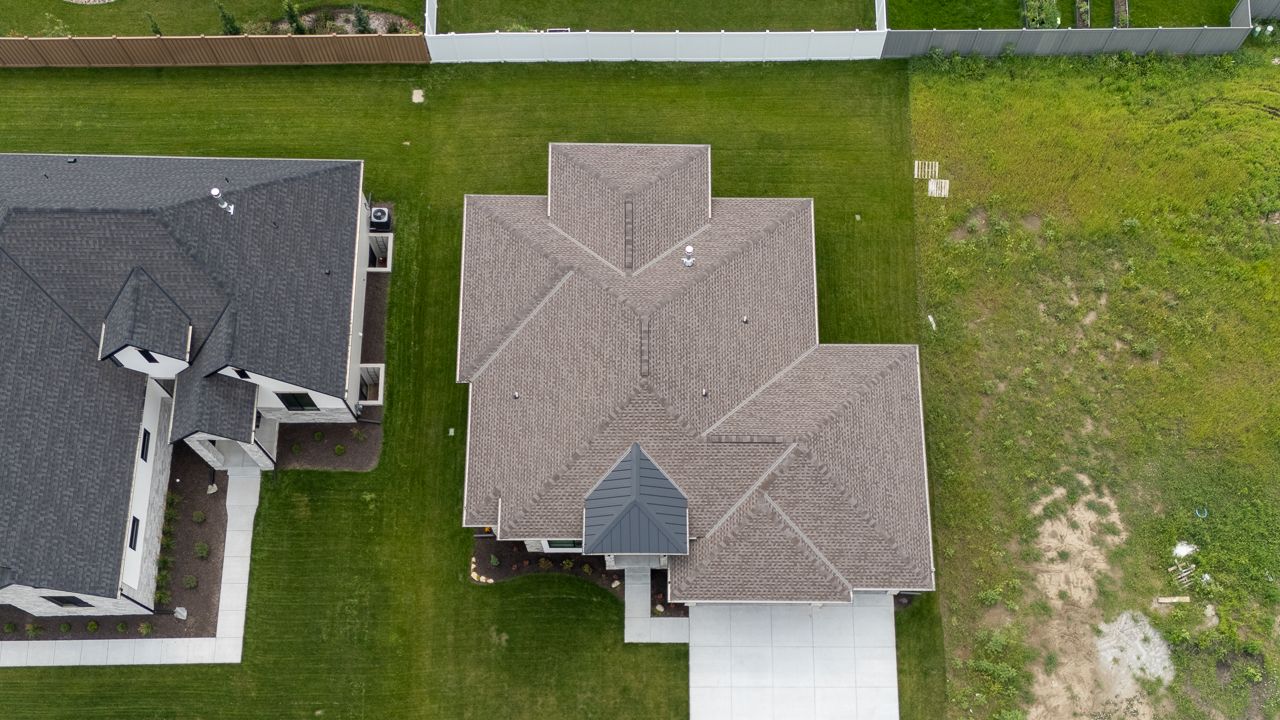 Aerial View Residential Houses