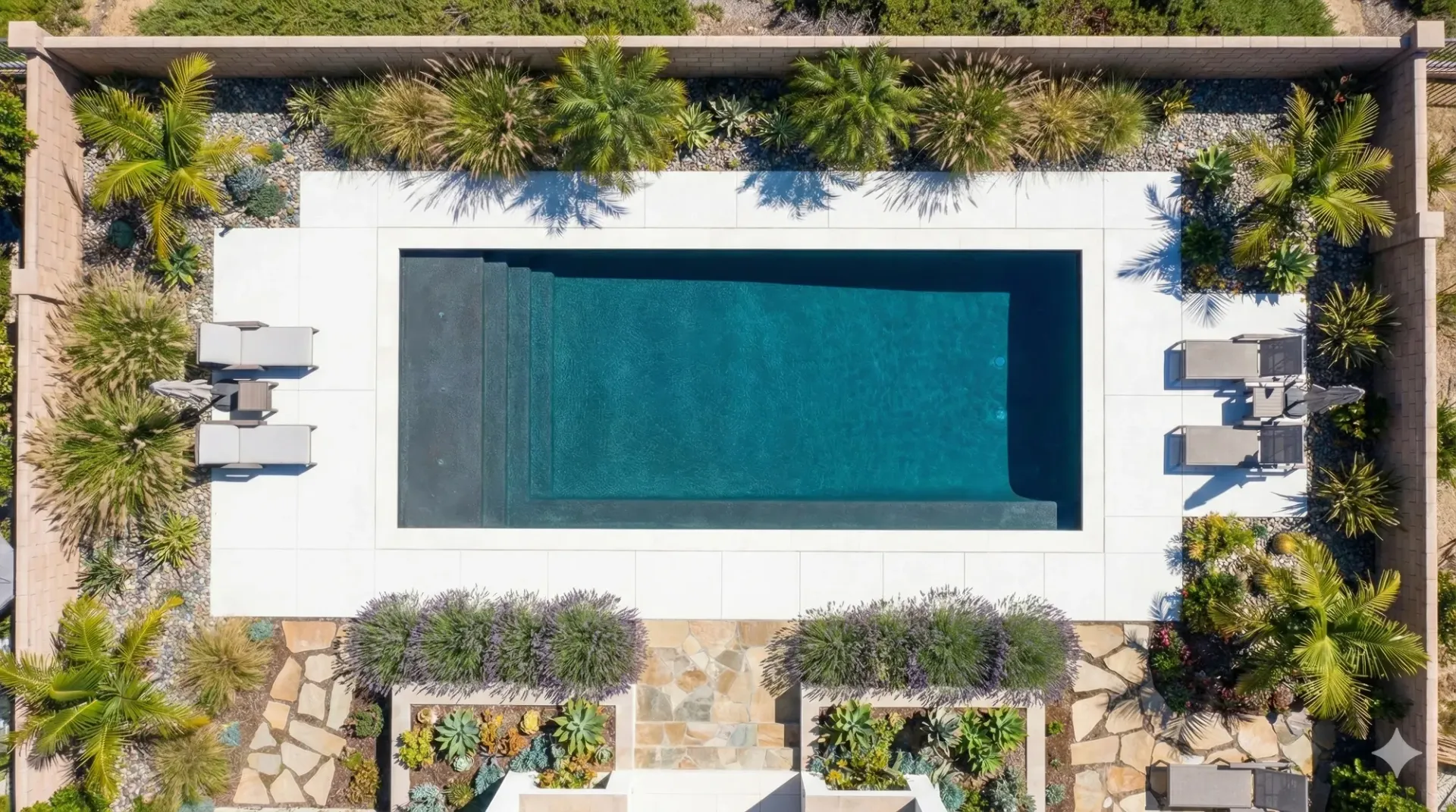 custom pool built by Modul.