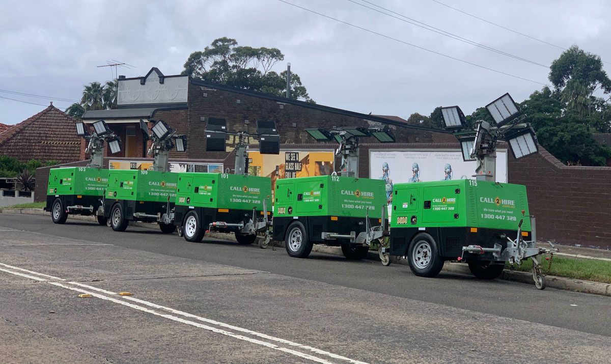 LED mobile lighting tower hire