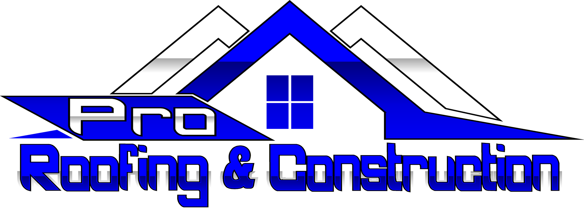 pro roofing and construction logo