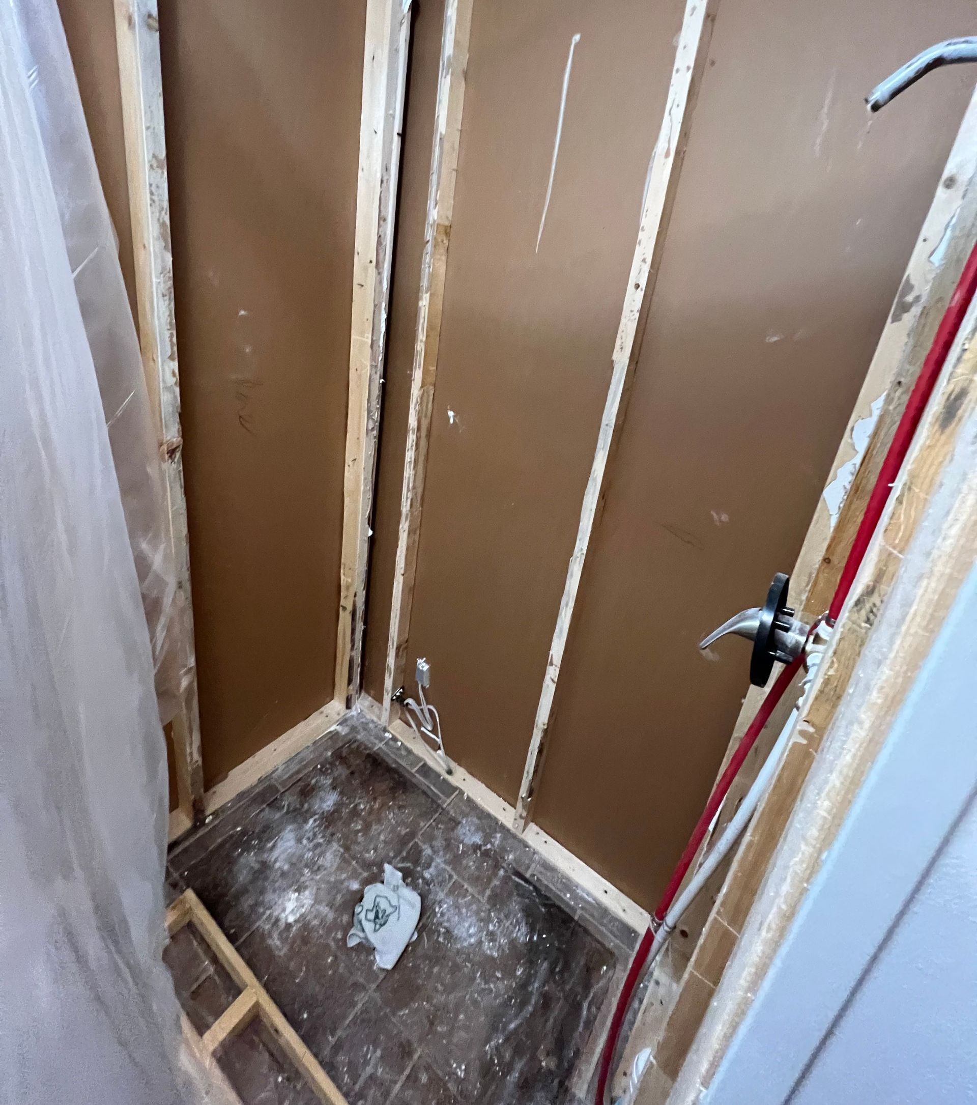 pro roofing and construction shower remodel