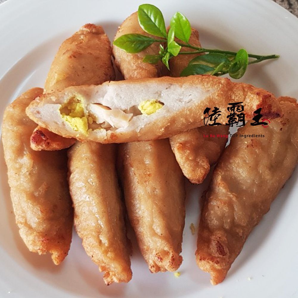 手工包蛋旗魚黑輪 8入  東港旗魚黑輪條  烤肉新品【 陸霸王】