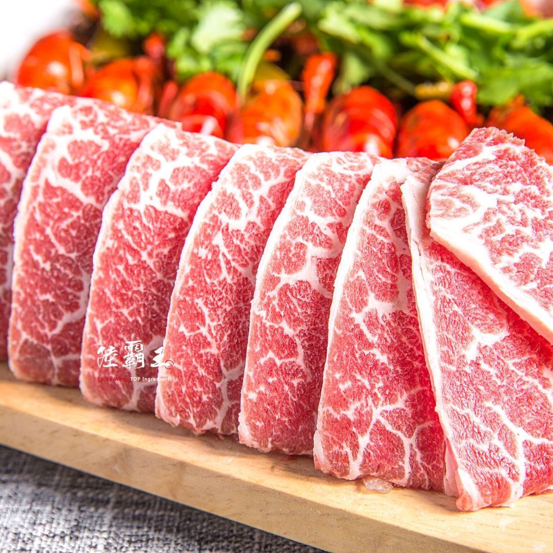 【買1送1 共兩盒】藍帶嫩肩無骨牛肉片150g/盒 (火鍋肉片)(燒烤肉片0.4) 【陸霸王】