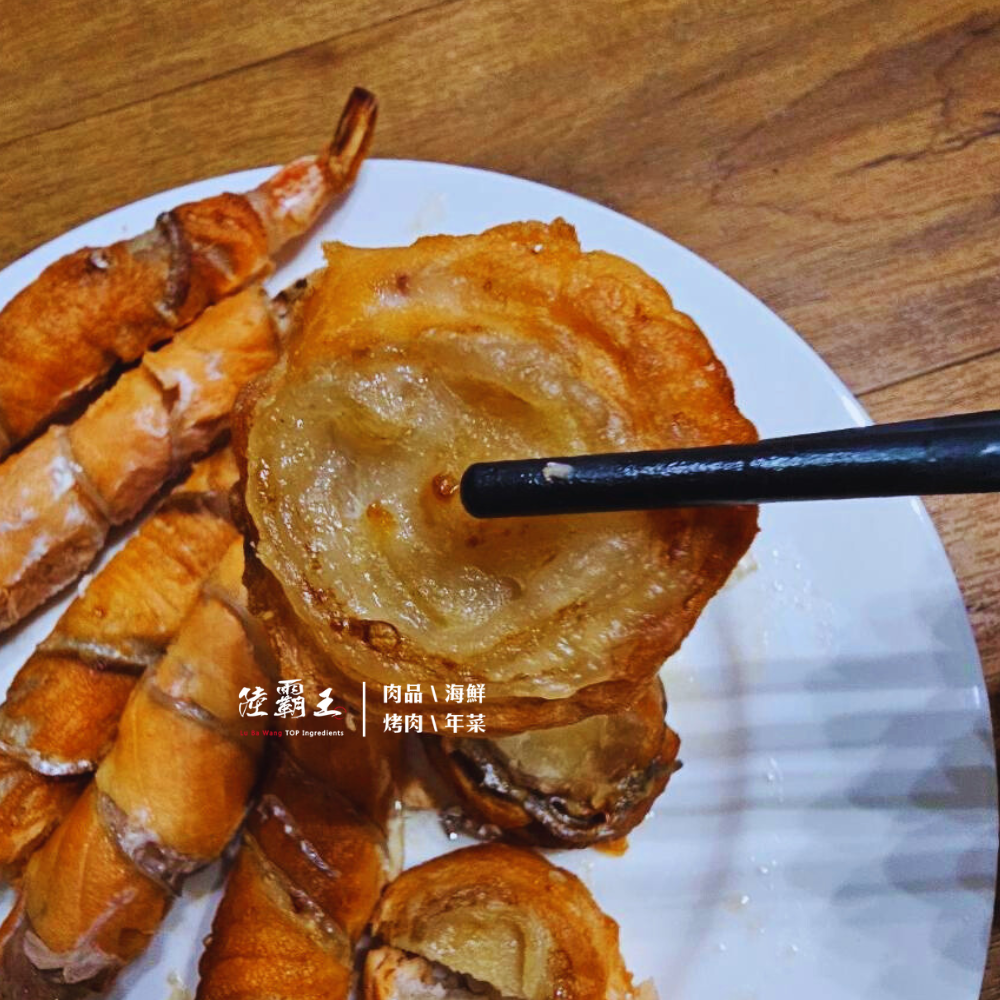 鮭魚干貝2入/包/ 2L干貝柱+雪花豬+鮭魚+ 串燒烤肉 歐式宴席 頂級新品【陸霸王】