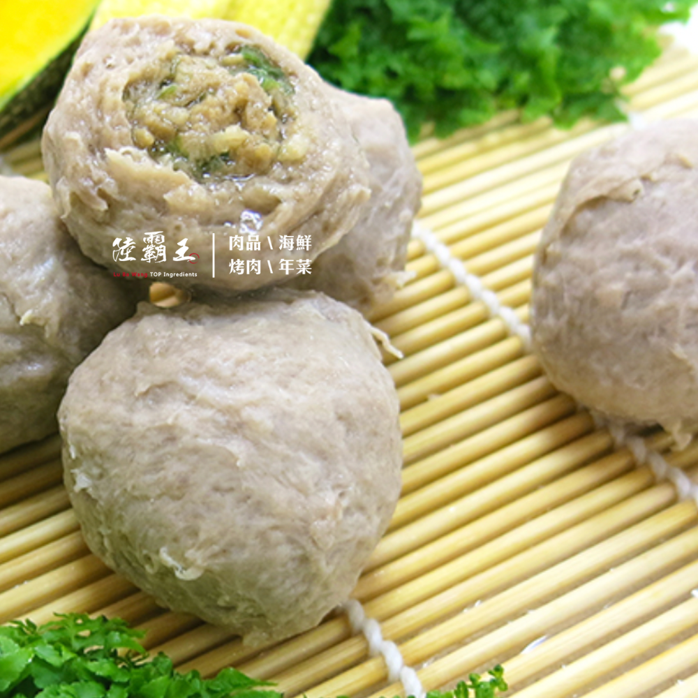 蔥香包餡貢丸300g包  火鍋 烤肉 用途廣 原料新鮮/銅板價【陸霸王】