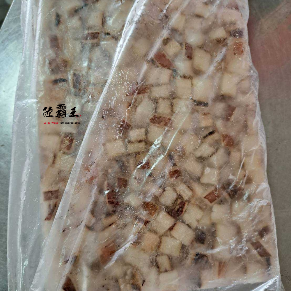 生鮮章魚丁(魷魚翅丁) 1000G  章魚燒原料肉 歡迎批發【陸霸王】