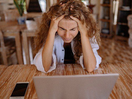 girl experiencing stress at work