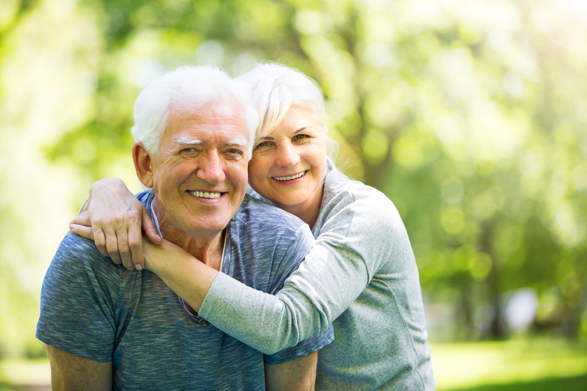 Senior Couple In Park