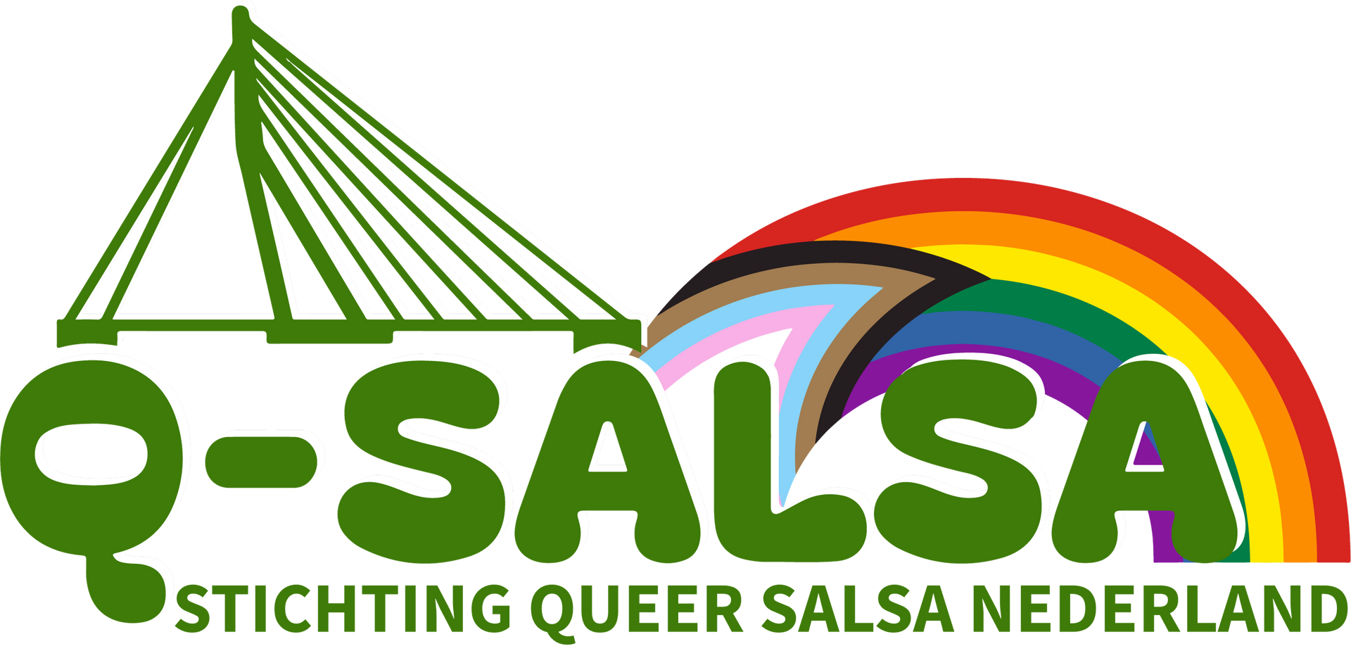 Logo Q-Salsa met ondertekst: Stitching Queer Salsa Nederland