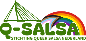Logo Q-Salsa met ondertekst: Stitching Queer Salsa Nederland