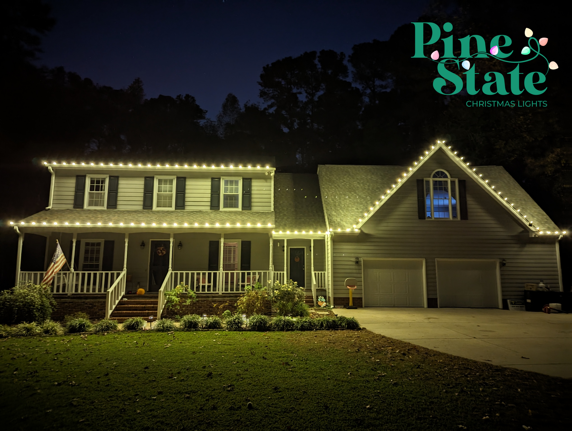 A house that has pine state written on it