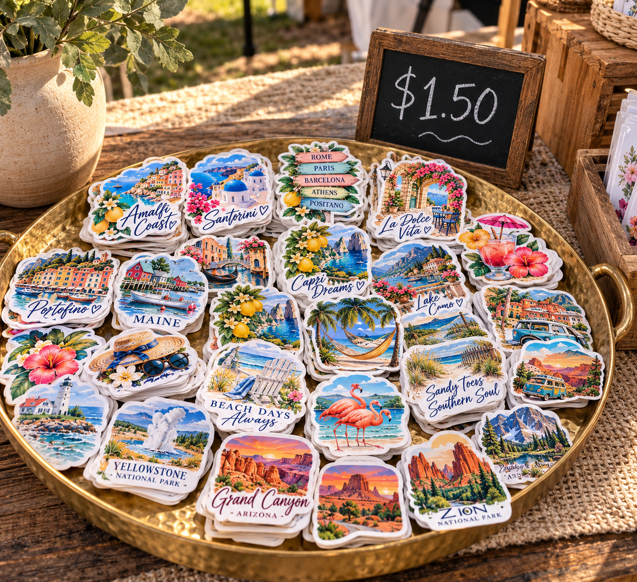 Stickers & Suitcase Stories | Travel-Inspired Vinyl Stickers