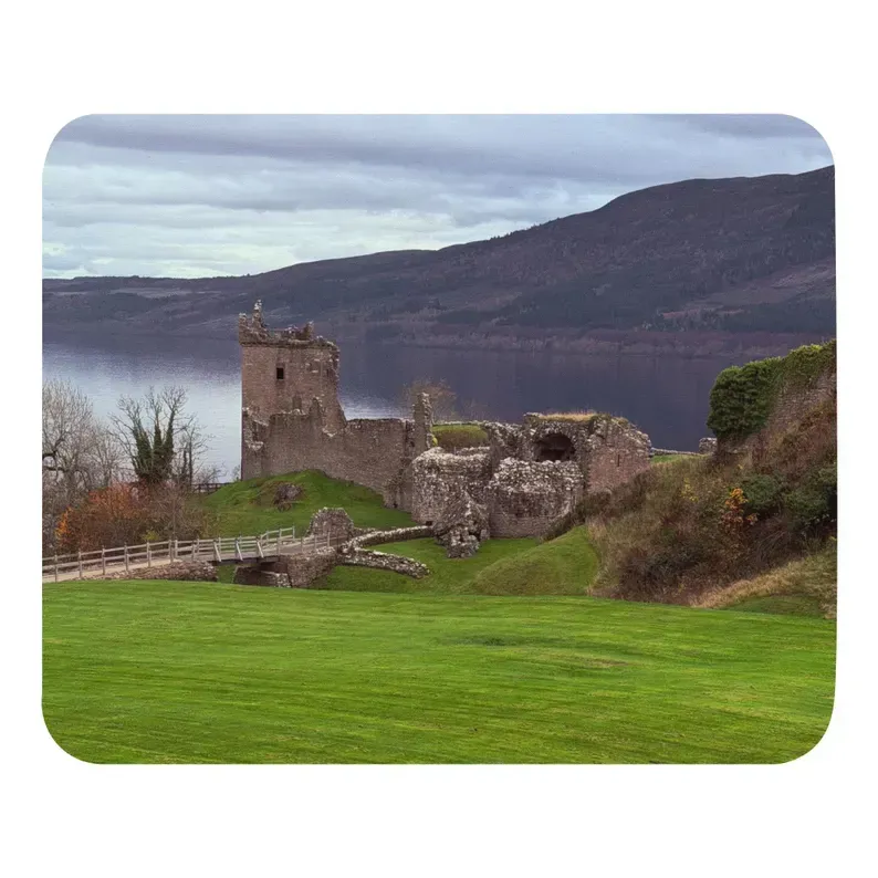 Scotland Loch Ness Mouse Pad, Scotland Travel Gift, Nessie Lover, Scottish Office Decor