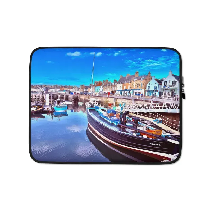 Coastal Scotland Laptop Sleeve, Scotland Laptop Carrier, Laptop Sleeve