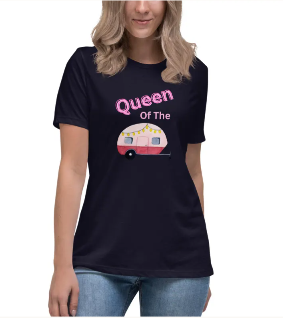 Queen of the Camper Tee, Funny Camping Shirt, Camper Life, Camping Shirt, Women's Camping T-Shirt