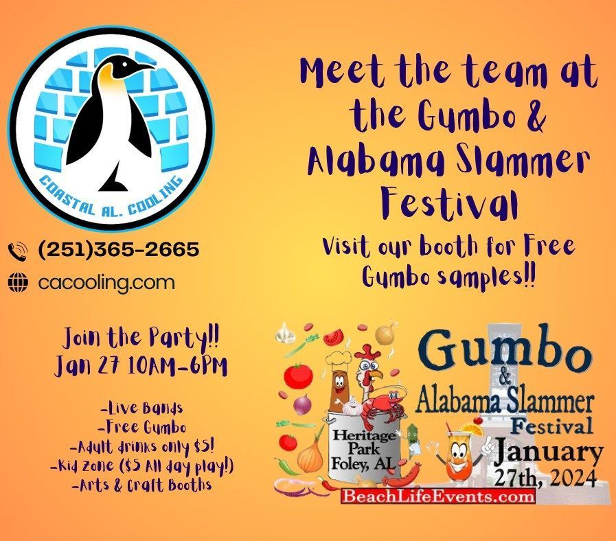 Coastal Alabama Cooling at the Gumbo & Alabama Slammer Festival at Heritage Park, Foley.