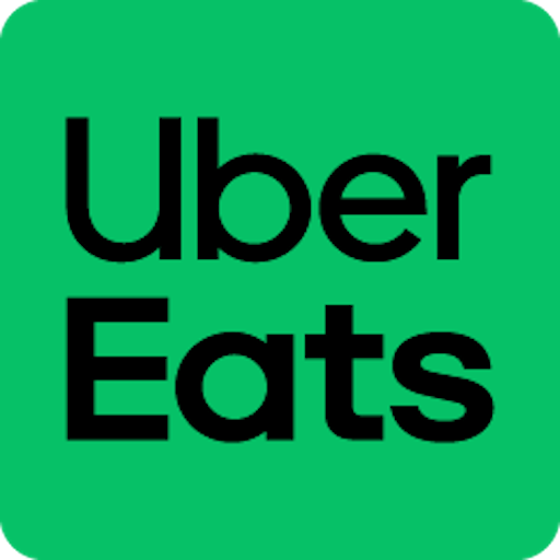 Uber Eats logo: Black text on a green square.