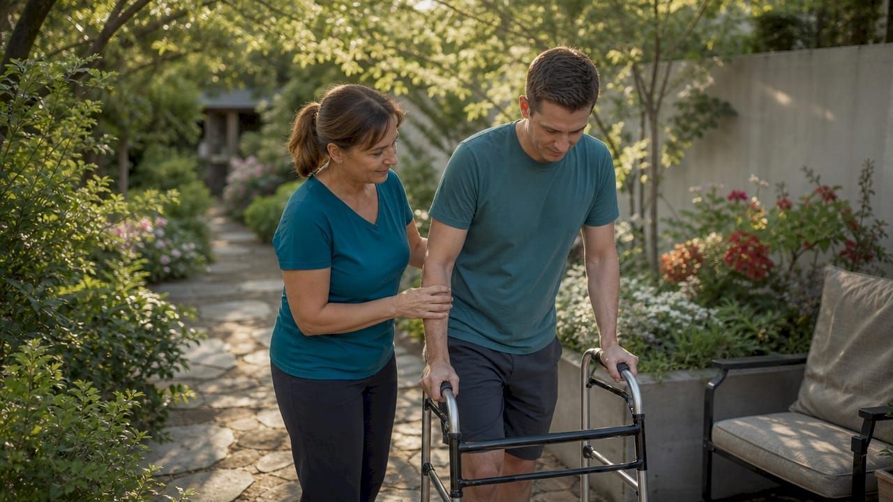 safe walking guide after accident