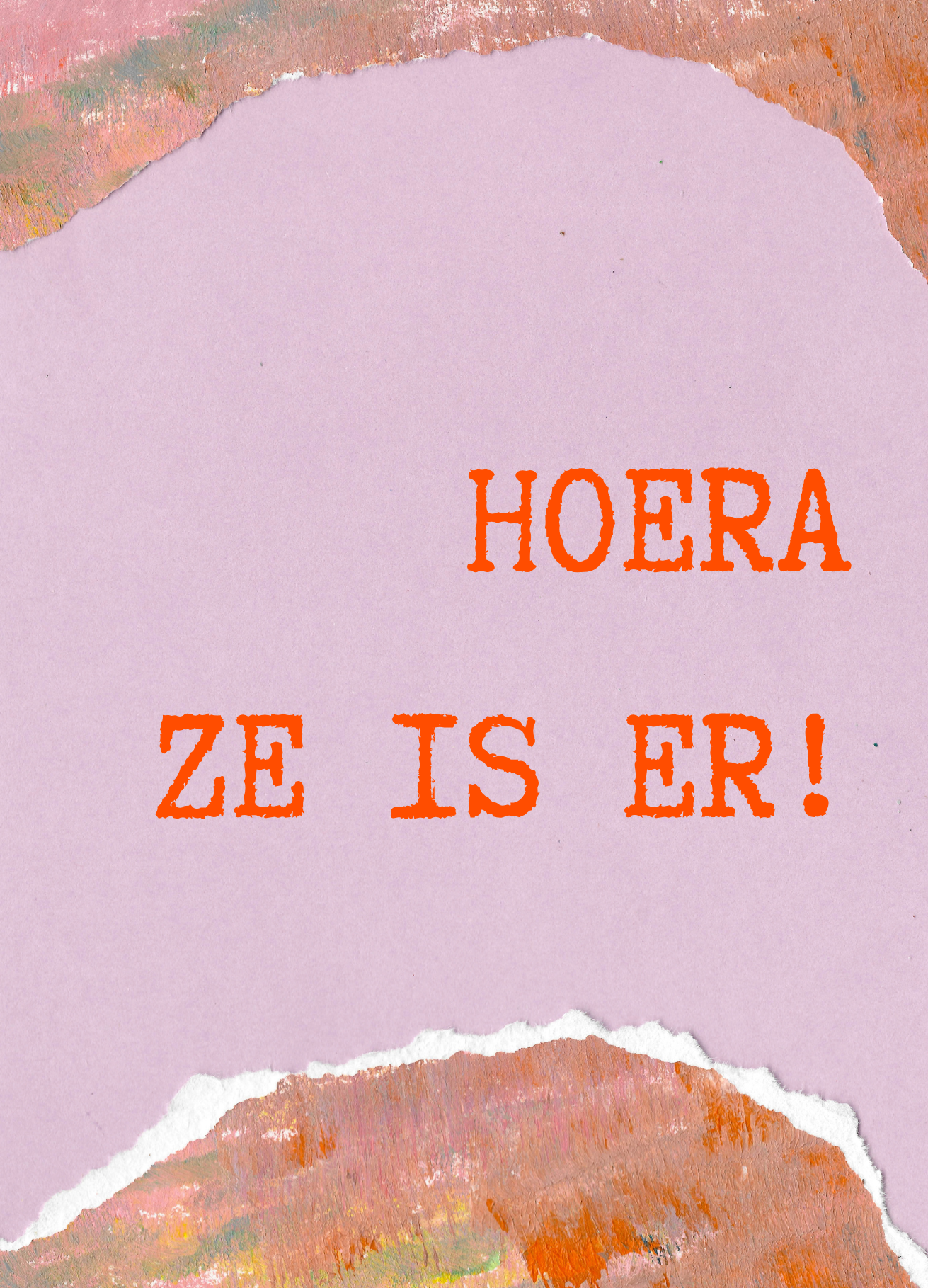 kaartje geboorte meisje