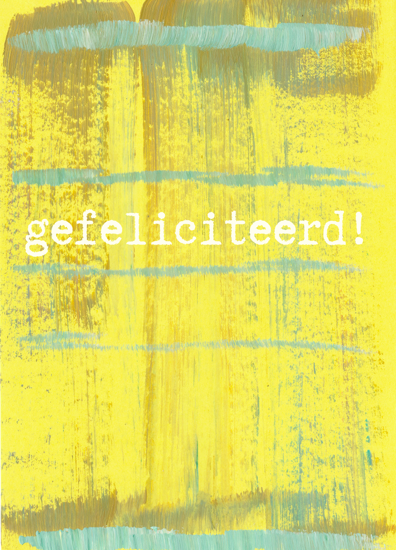wenskaartje gefeliciteerd