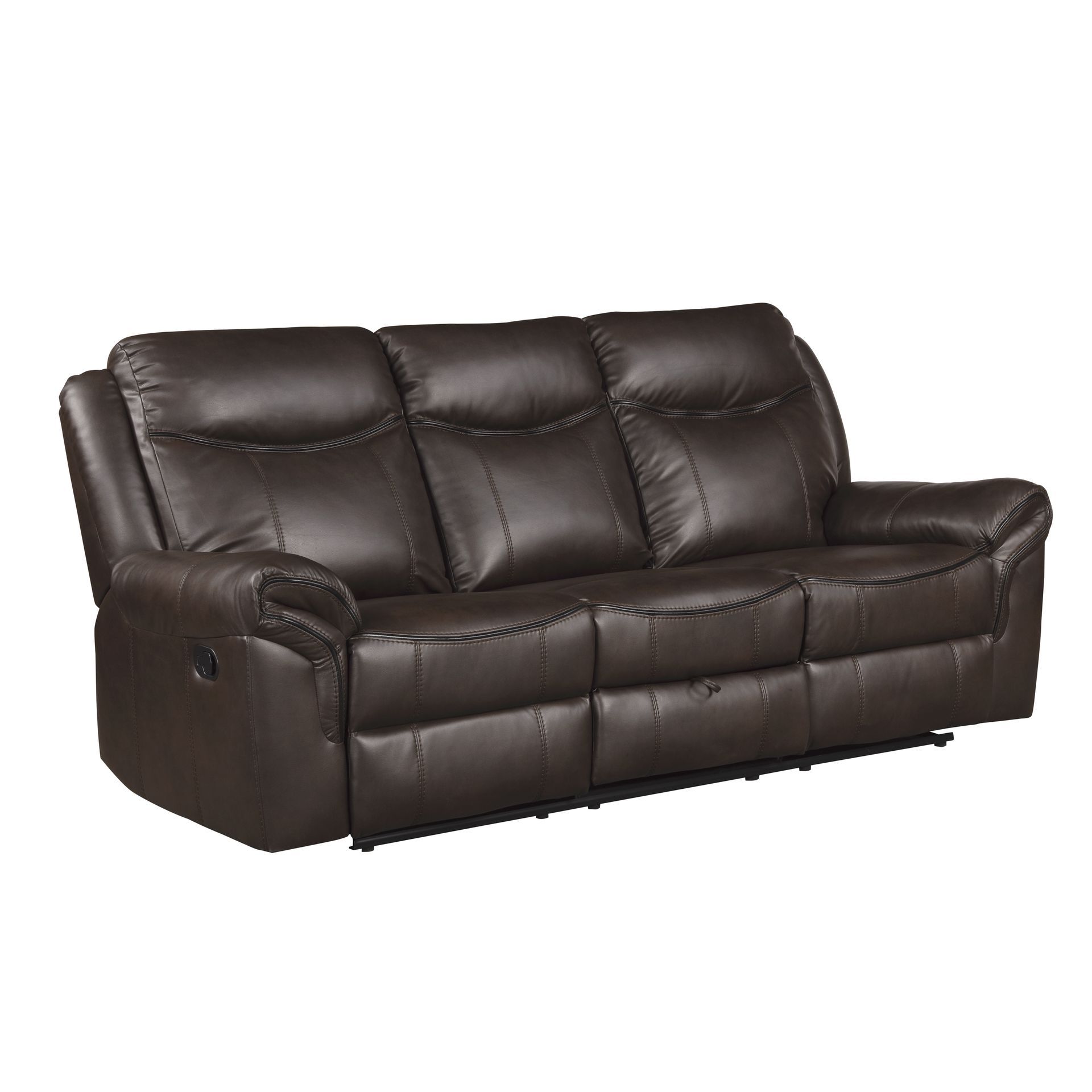 Manual Reclining Faux Leather Sofa & Loveseat