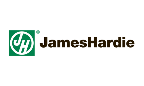 James Hardie logo: green square with 