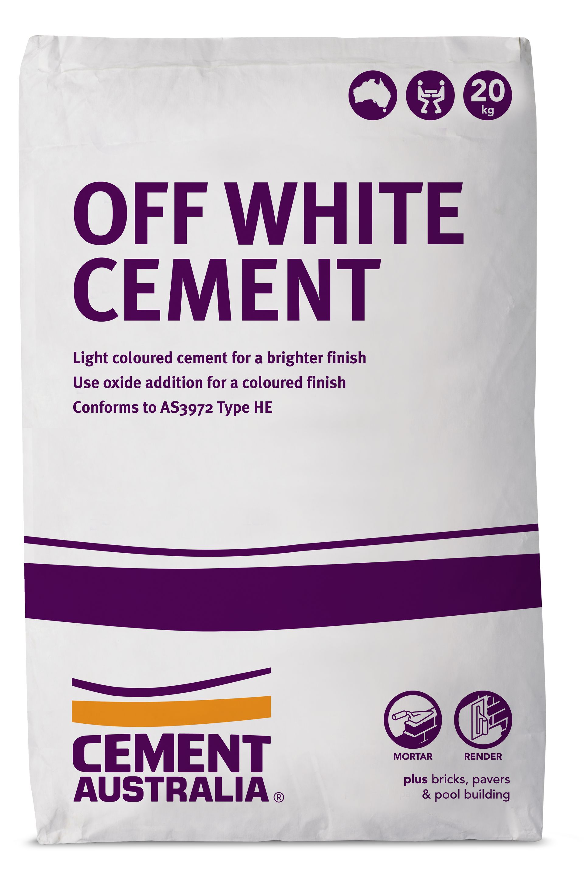 Cement Australia Off-White Cement 20kg — Tweed Landscape Supplies in Tweed Heads, NSW