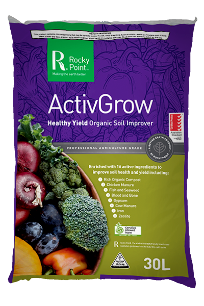 Rocky Point ActivGrow Soil Improver 50ltr — Tweed Landscape Supplies in Tweed Heads, NSW