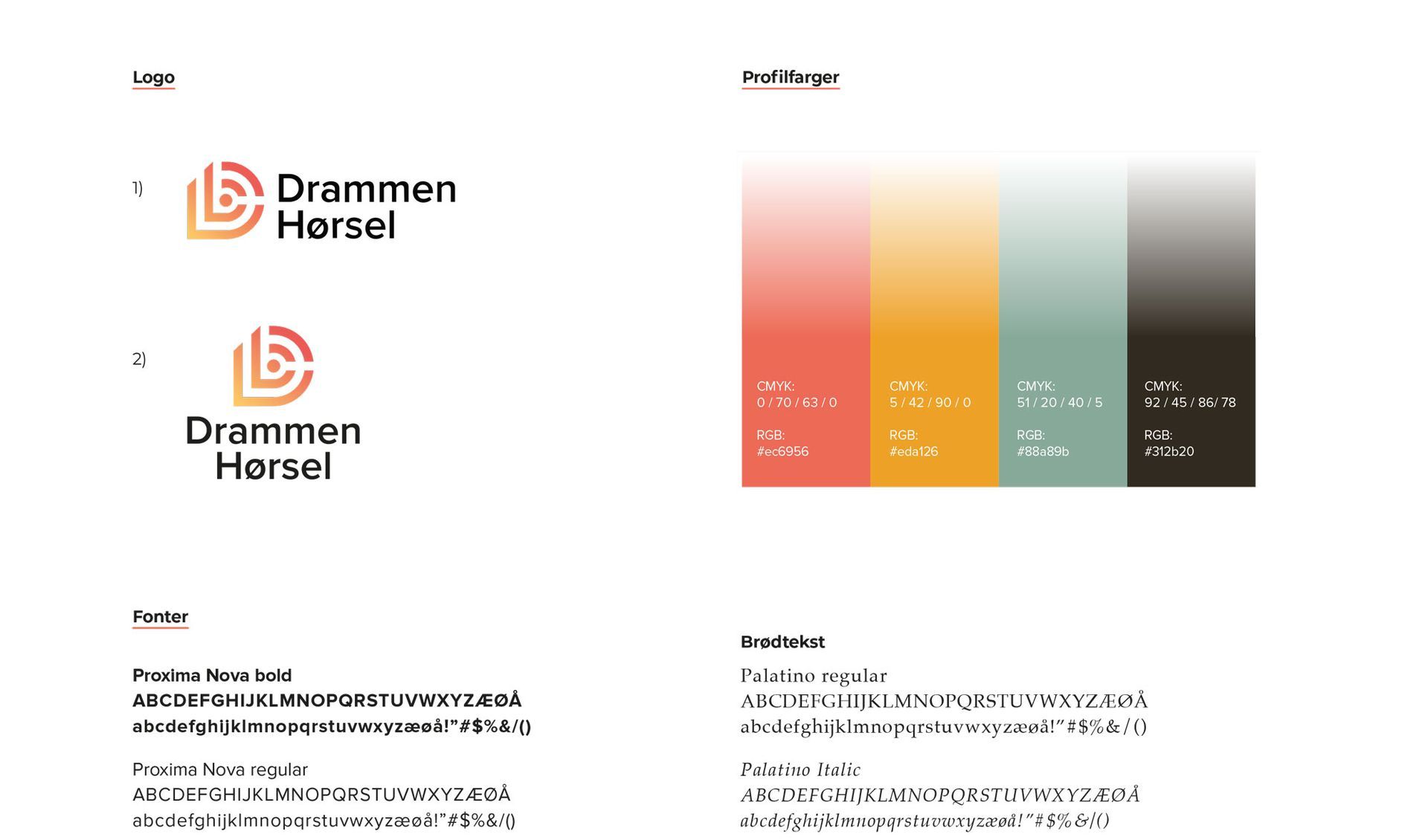 En logo for et hotell med en palett av farger