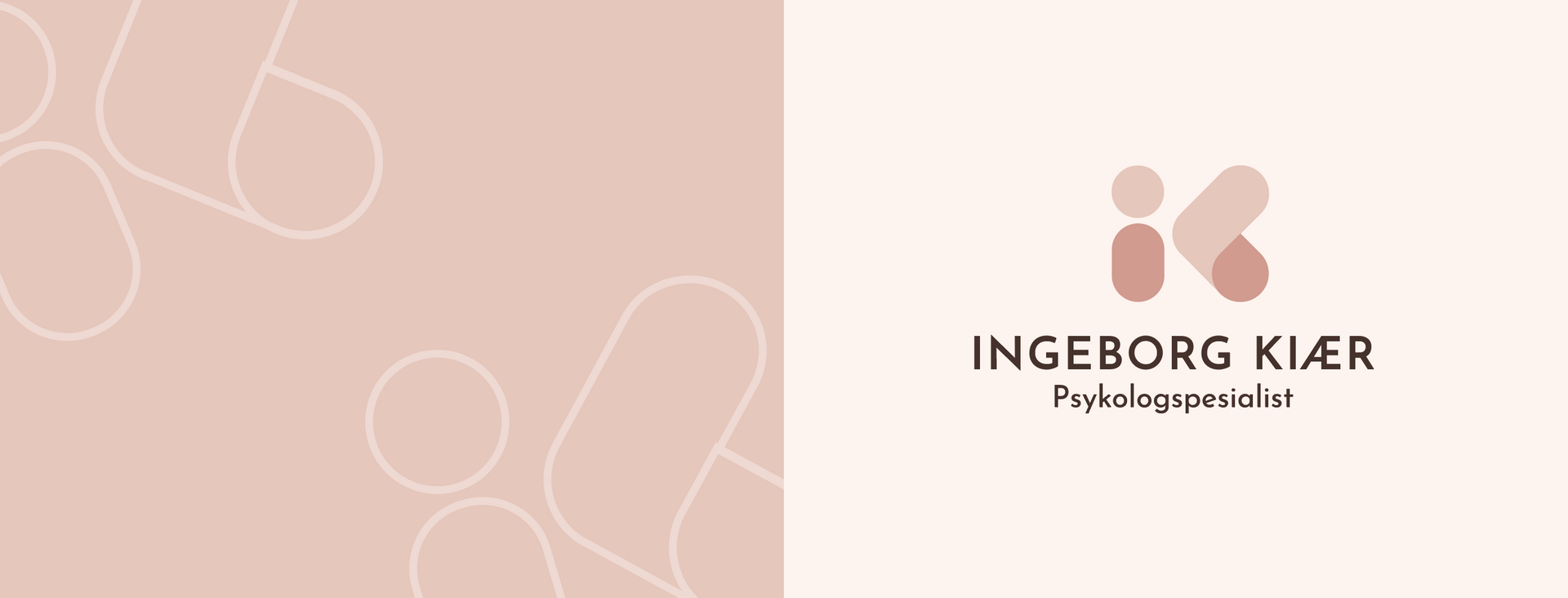 Logoen til Ingeborg kiær er på rosa bakgrunn.