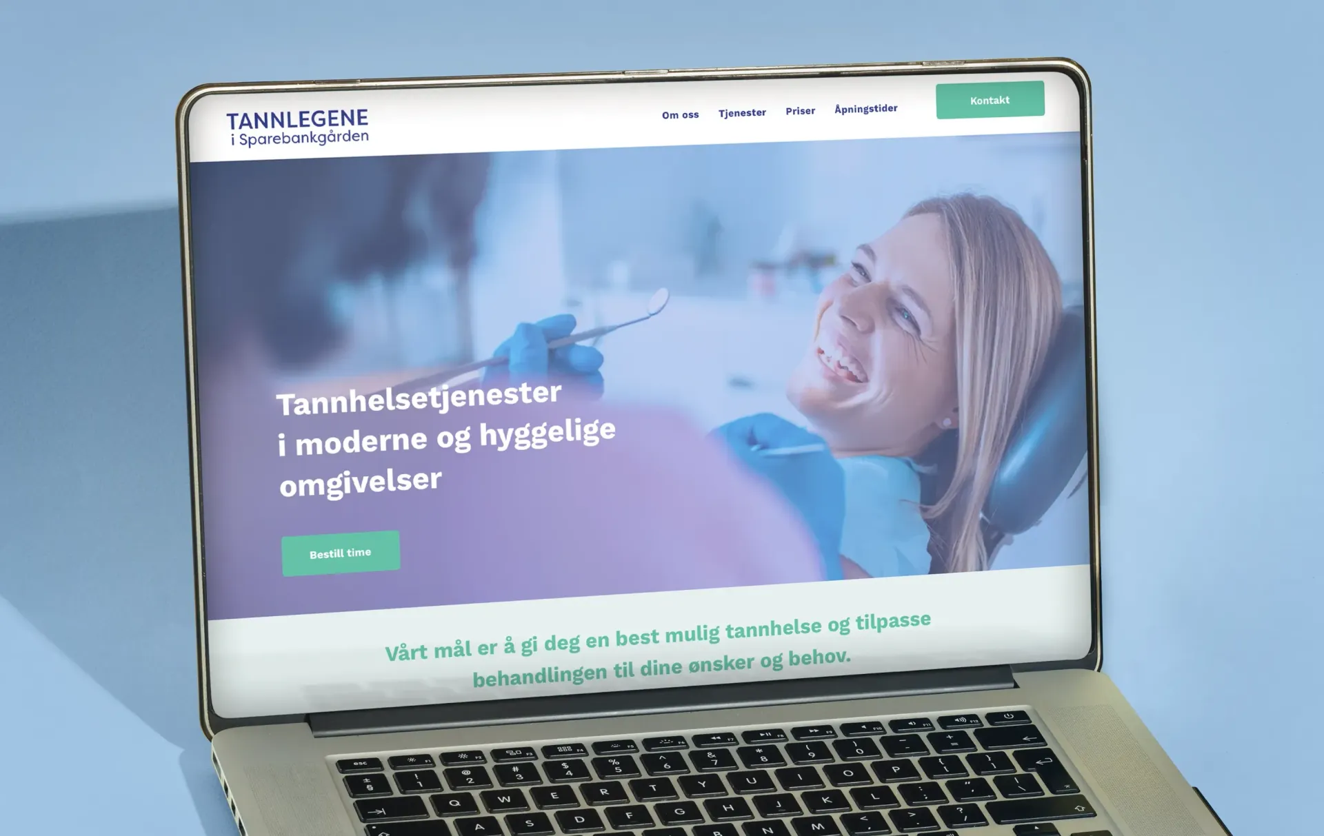Bilde av nettside tannleger