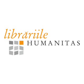 Sigla Libri Humanitas în portocaliu și gri pe fundal alb