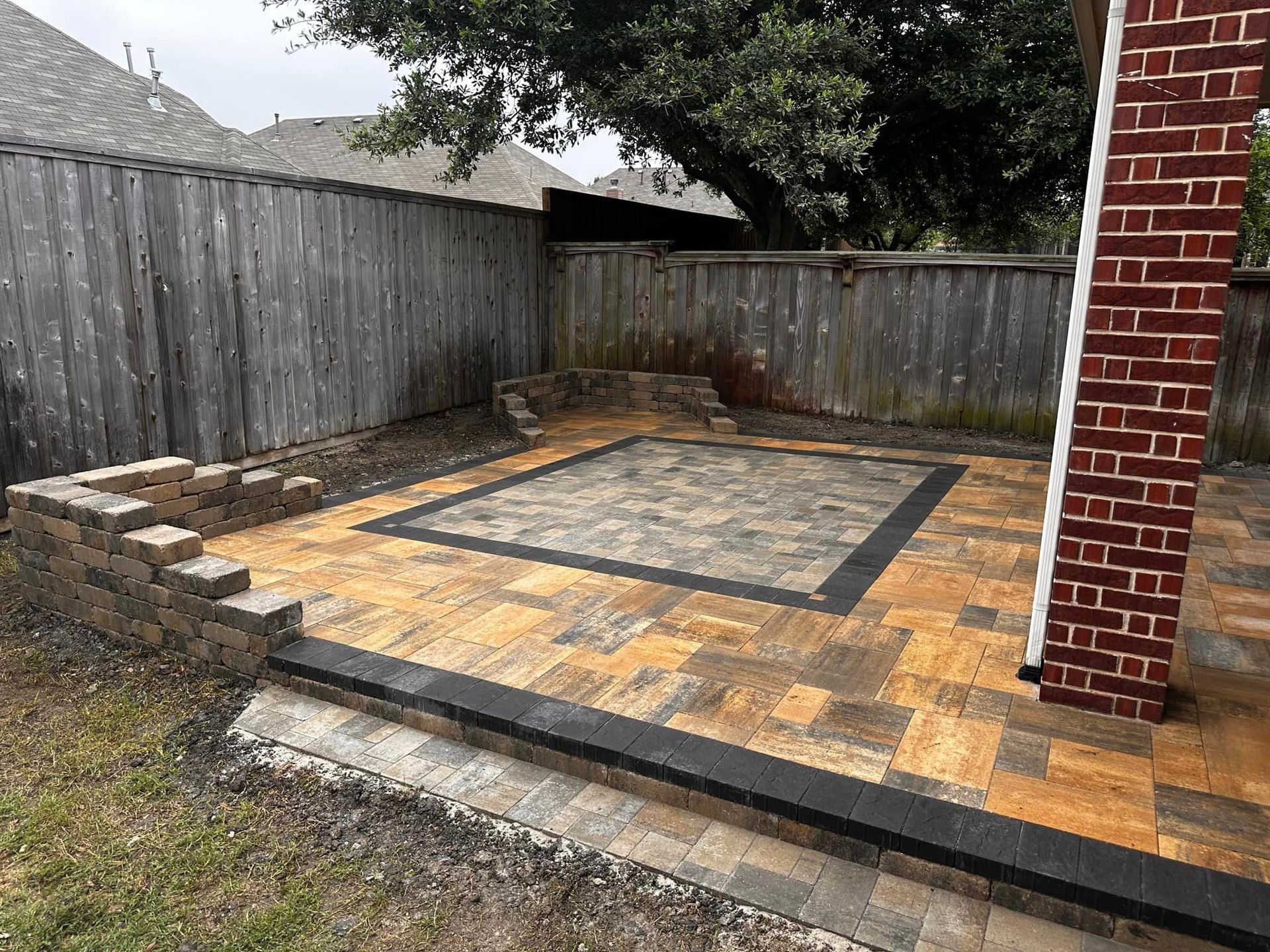 Image of small flagstone patio.