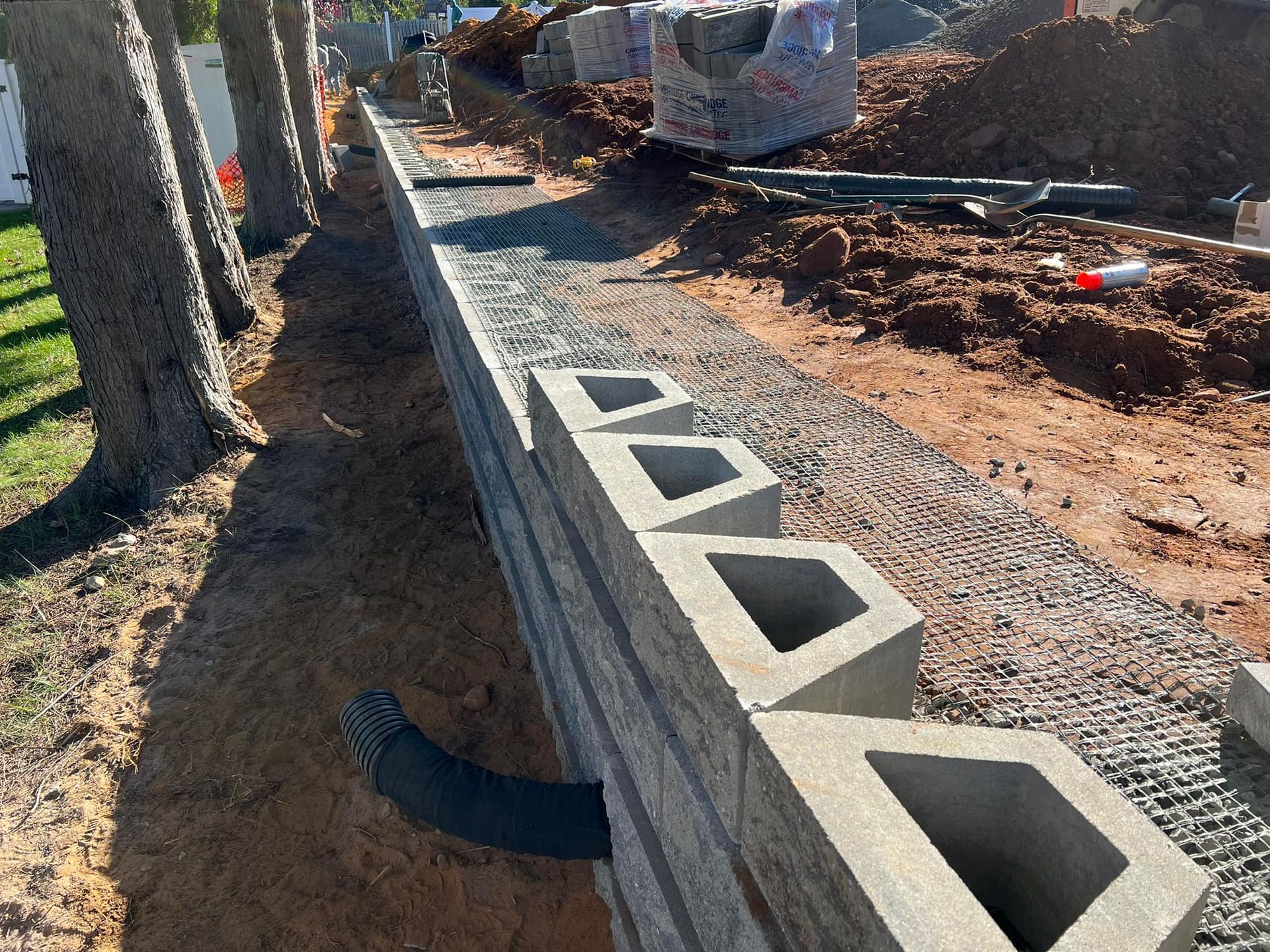 Image of retaining wall.