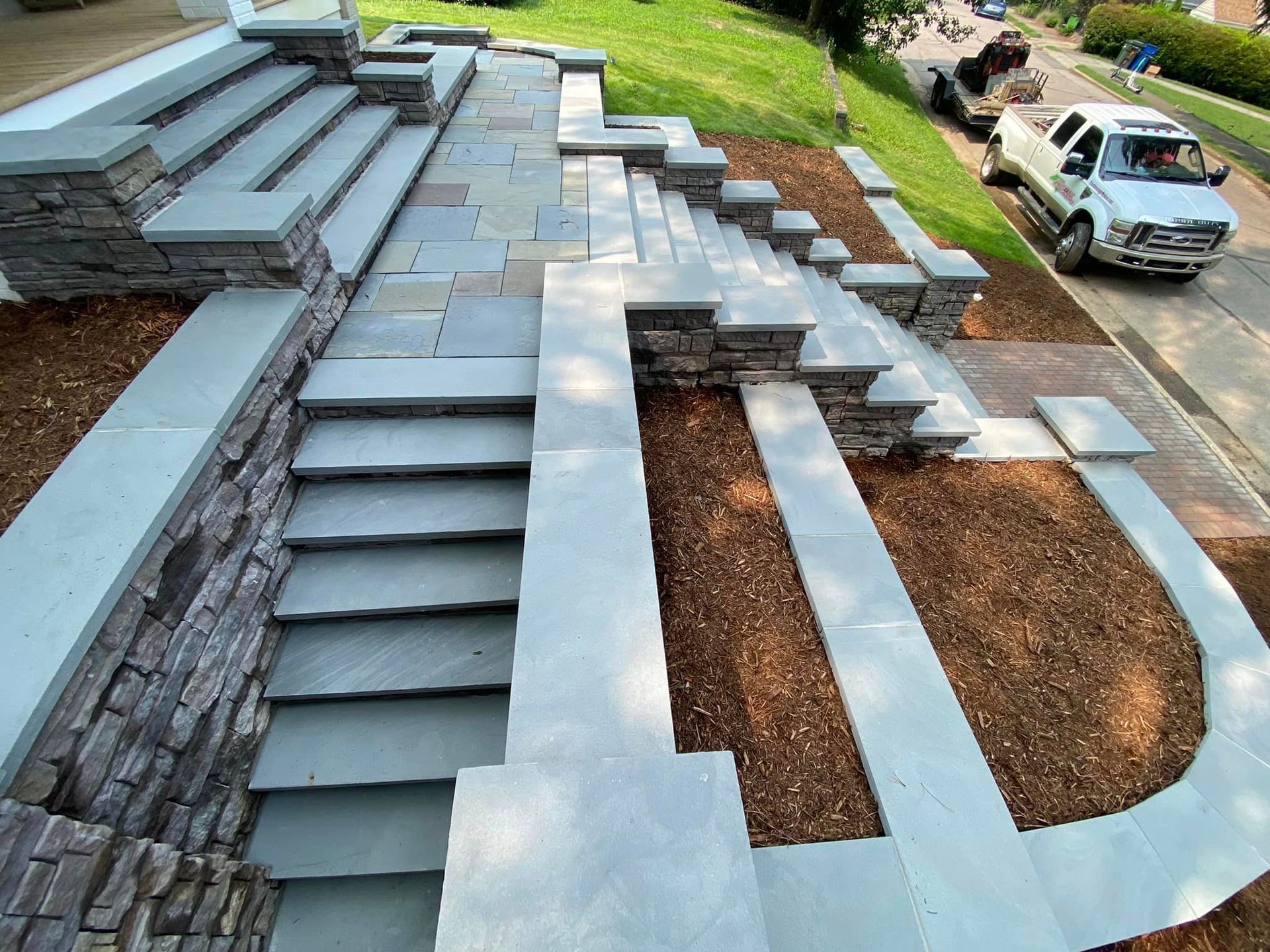 Image of stone entrance steps.