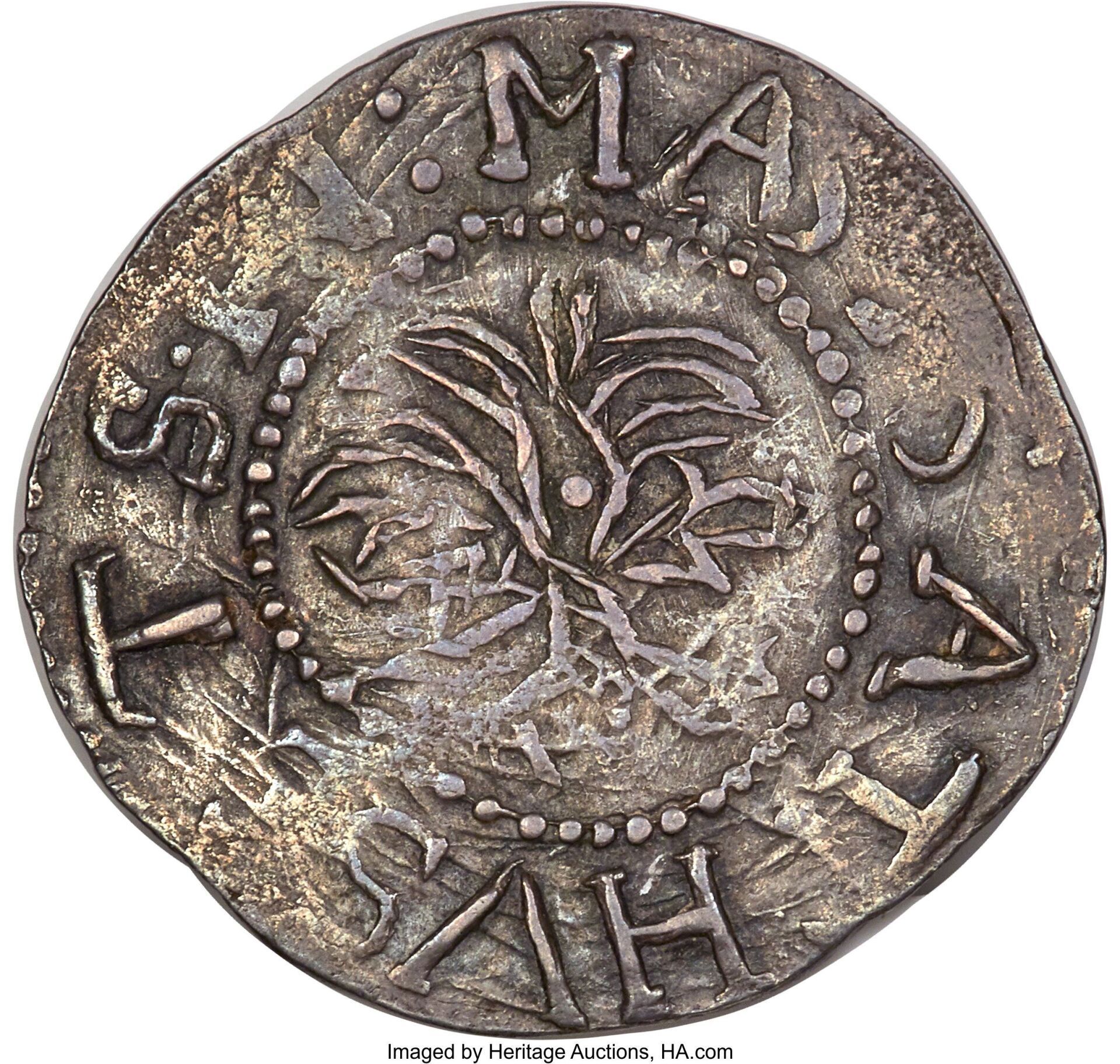 1652 Willow Tree Sixpence, Salmon 1-A, AU55 NGC