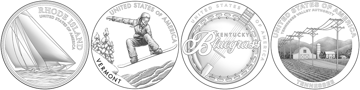2022 american innovation $1 coin designs for 4 states