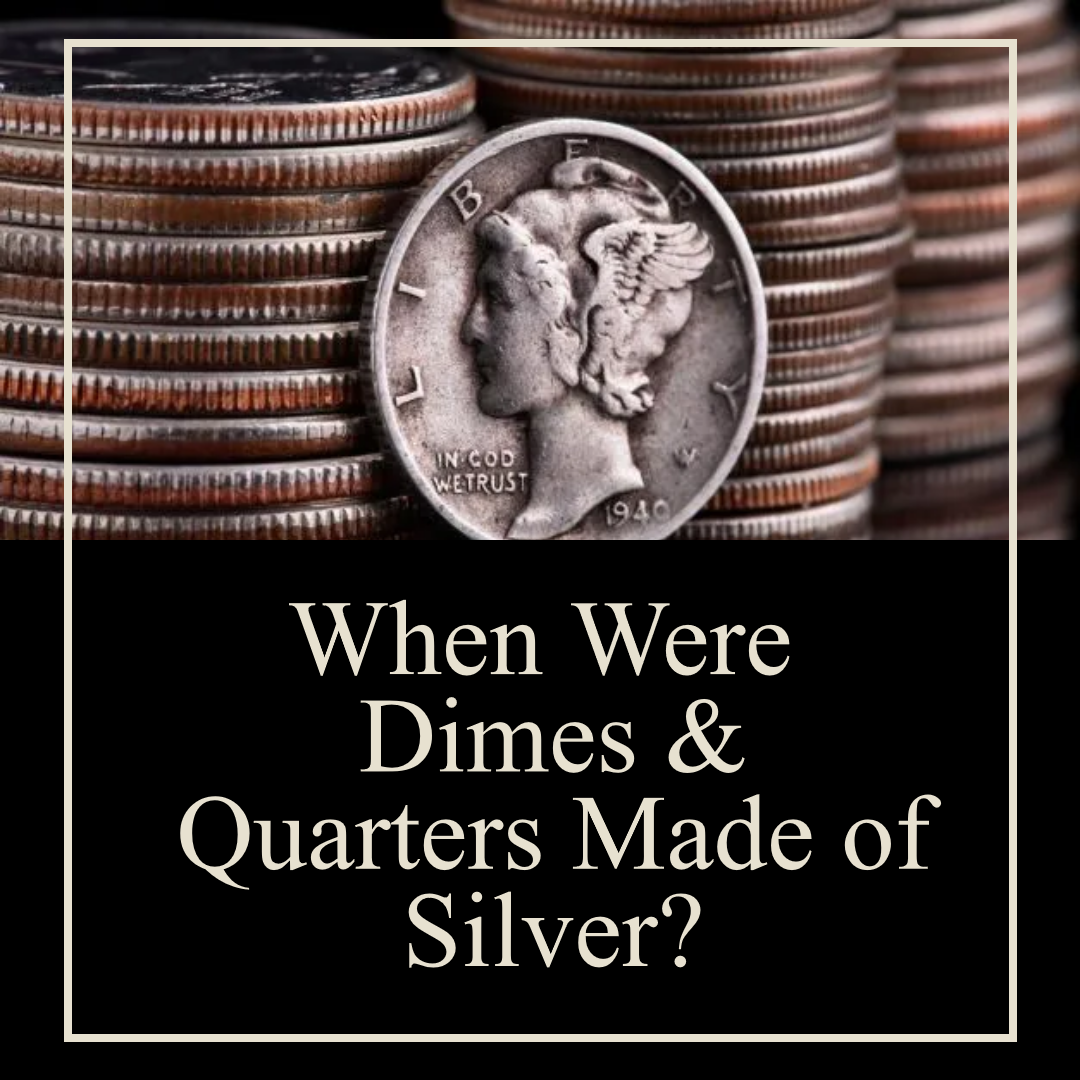 Mercury dime leaning against a stack of coins