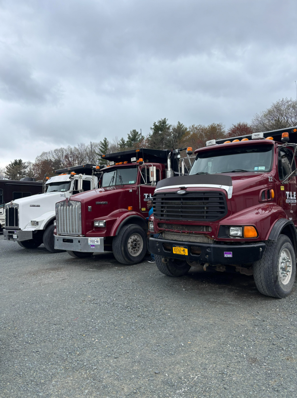 A dump truck about to unload