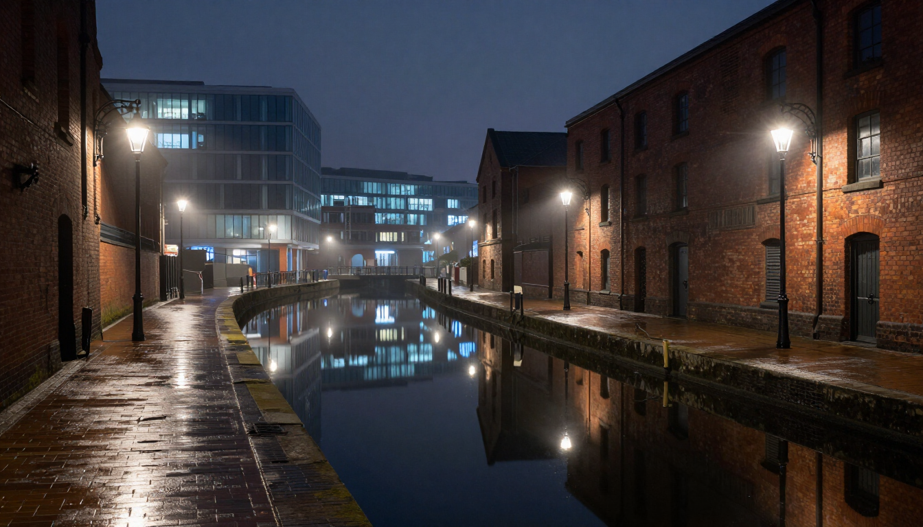 Birmingham skyline at dusk