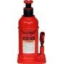 A red bottle with a handle on a white background.
